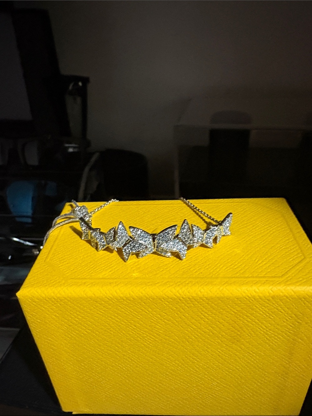 Swarovski Silver Crystal Butterfly Link Bracelet